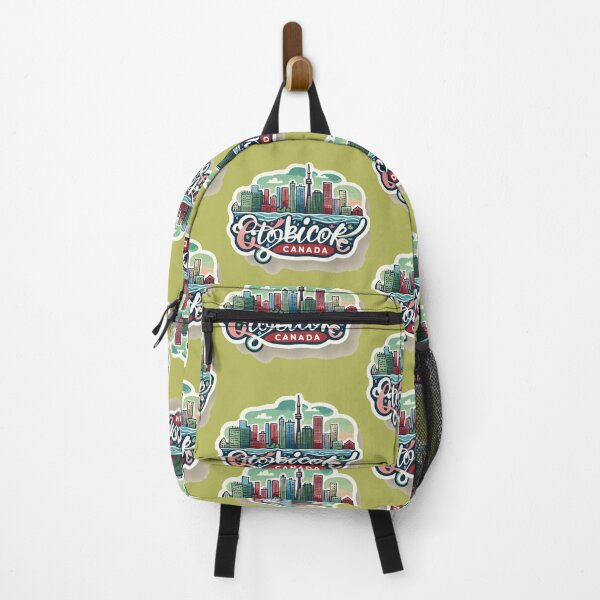 Item preview, Cute Minimalist Sticker Design with "Etobicoke Canada" in Groovy Watercolor Script,  designed and sold by PaintMeWorld.