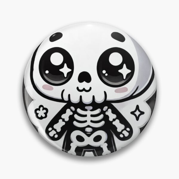 Item preview, Cute Kawaii Skeleton Sticker – Adorable Spooky Halloween Decal designed and sold by Chocobo Charm Emporium.