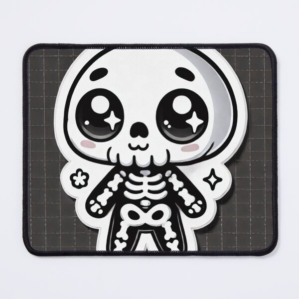 Item preview, Cute Kawaii Skeleton Sticker – Adorable Spooky Halloween Decal designed and sold by Chocobo Charm Emporium.