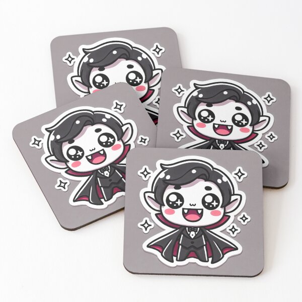 Item preview, Kawaii Vampire Sticker – Cute Cartoon Dracula Vinyl Decal designed and sold by Chocobo Charm Emporium.