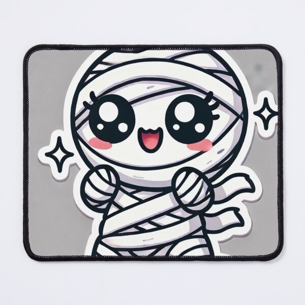 Item preview, Kawaii Mummy Sticker – Cute Cartoon Wrapped Mummy Vinyl Decal designed and sold by Chocobo Charm Emporium.