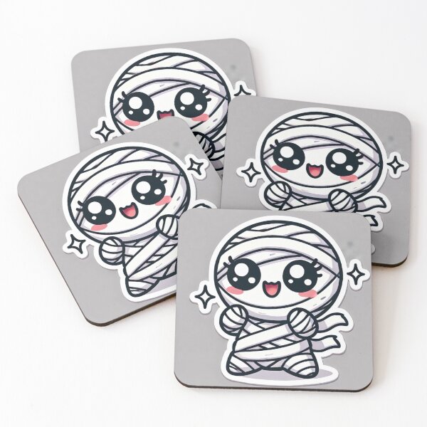 Item preview, Kawaii Mummy Sticker – Cute Cartoon Wrapped Mummy Vinyl Decal designed and sold by Chocobo Charm Emporium.