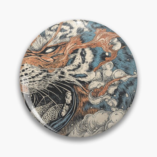 Item preview, Fierce Tiger Roaring Amid Cosmic Clouds designed and sold by Qim X Fantasy.