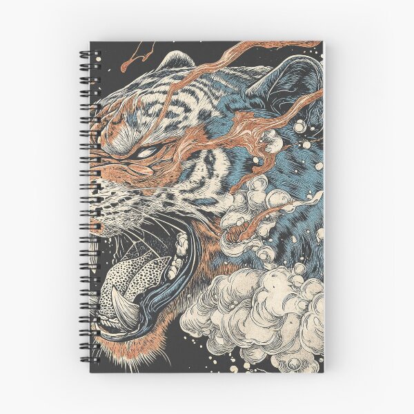 Item preview, Fierce Tiger Roaring Amid Cosmic Clouds designed and sold by Qim X Fantasy.
