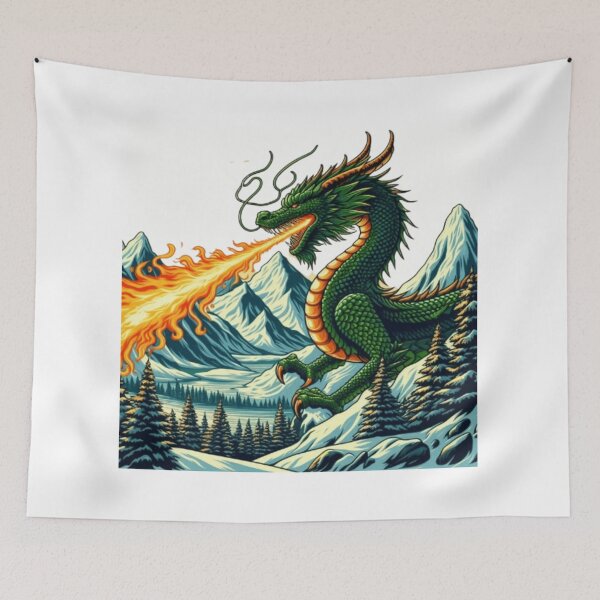 Item preview, Fiery Dragon Breathing Flames designed and sold by dreambigdrive38.
