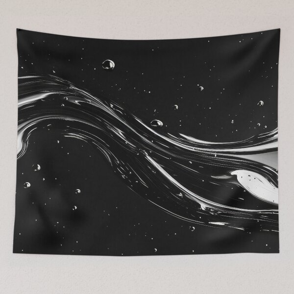 Item preview, Abstract Liquid Swirls and Droplets on Dark Background designed and sold by lematworks.