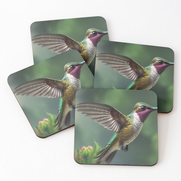 Item preview, hummingbird with iridescent green and purple designed and sold by InezPhotography.