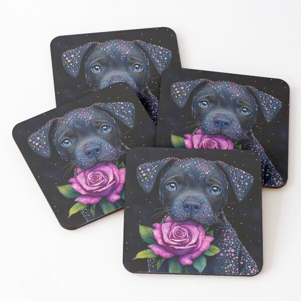 Item preview,  Painted Blingy Pit Bull designed and sold by Nocturne  Paws.