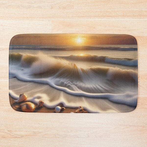 Item preview, Golden sunlight bathes the ocean waves designed and sold by InezPhotography.