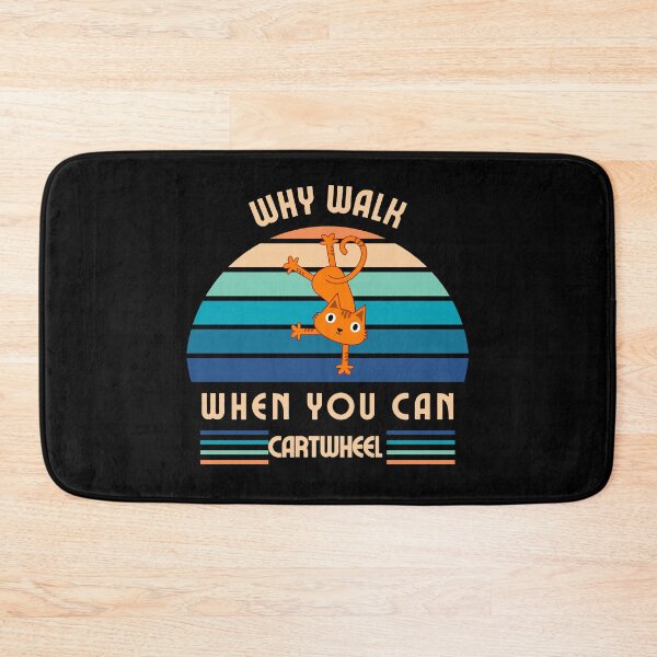 Item preview, funny gymnastics cat cartwheel designed and sold by sydney-syder.