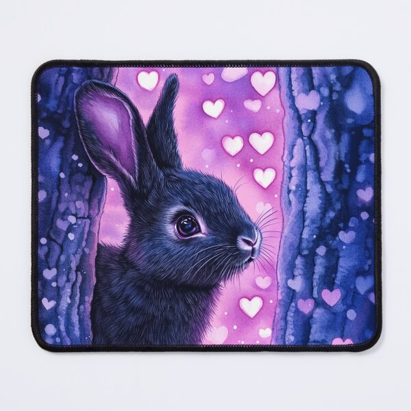 Item preview,  Painted Black Rabbit In Winter designed and sold by Nocturne  Paws.