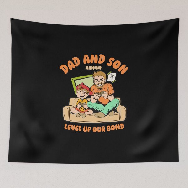Item preview, Dad and son gaming level up our bond designed and sold by wesdesignshop.
