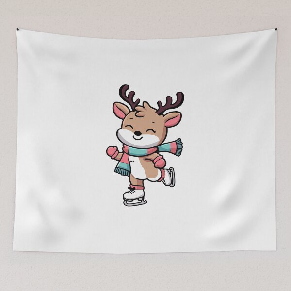 Item preview, Cute Reindeer Ice Skating - T-Shirts & Stickers Design Christmas shirts designed and sold by CreativeTomb.