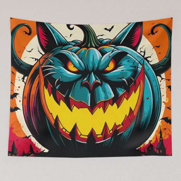 Item preview, Terrifying Demonic Pumpkin with Fiery Eyes designed and sold by GrizzlyCollective.