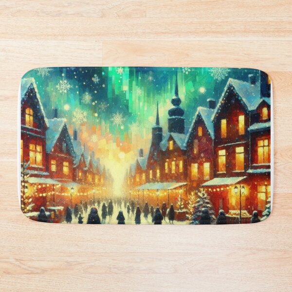 Item preview, Impressionist Winter Wonderland Under the Northern Lights designed and sold by joejiing.