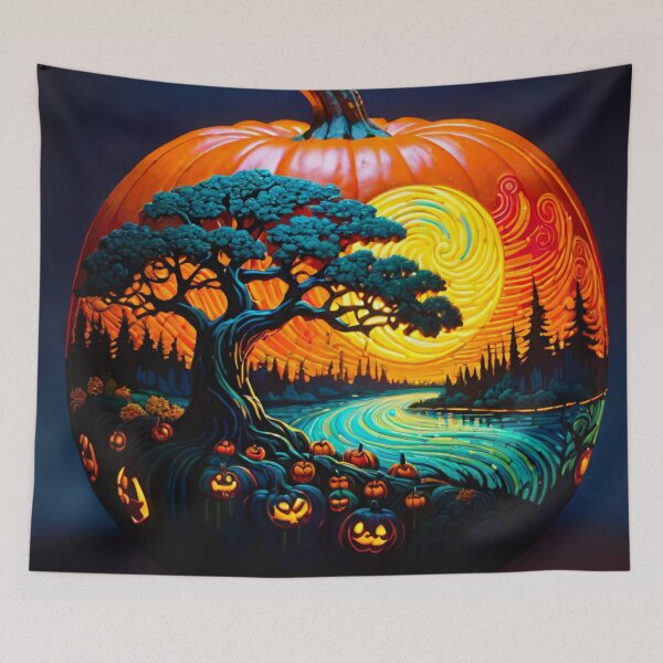 Item preview, Evil Demonic Pumpkin with Sinister Grin designed and sold by GrizzlyCollective.