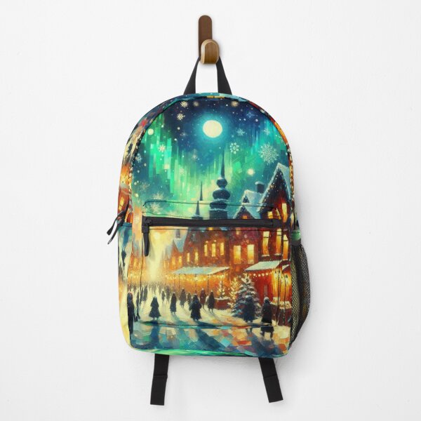 Item preview, Impressionist Winter Wonderland Under the Northern Lights designed and sold by joejiing.