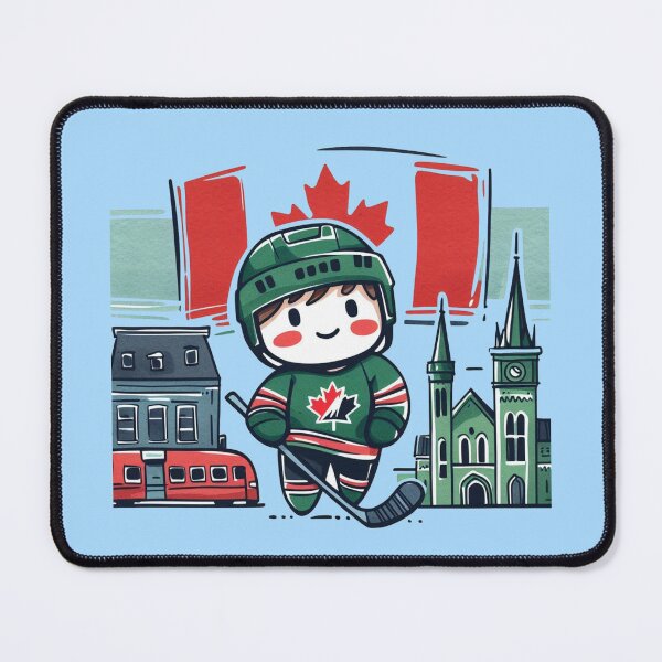 Item preview, Wayne Gretzky Town Canada Minimalist Sticker - Watercolor Skyline & 3D Landscape, designed and sold by PaintMeWorld.