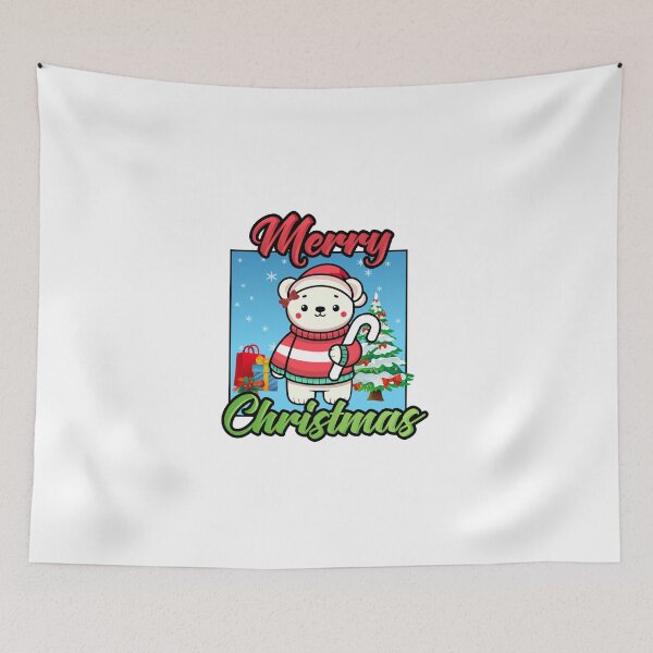 Item preview, : "Cute Christmas Bear with Candy Cane – T-Shirts & Stickers Design Christmas shirts designed and sold by CreativeTomb.