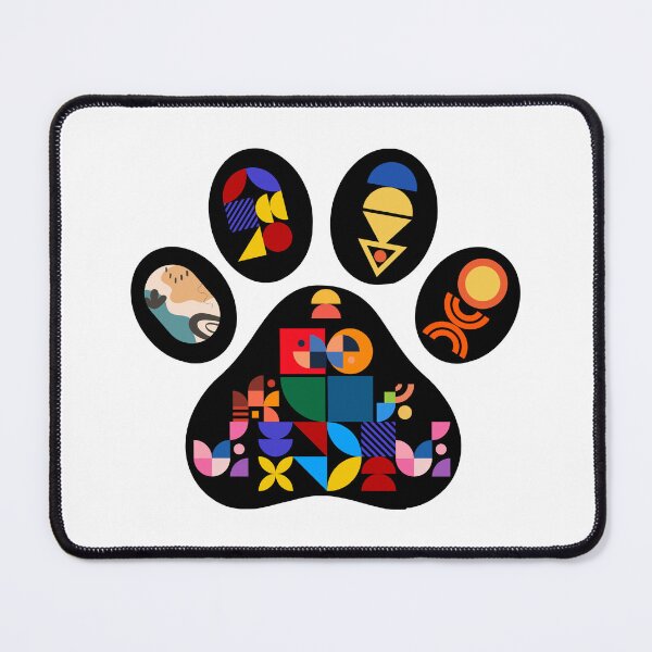 Item preview, Geometric Paw Print Quadrobics T-Shirt designed and sold by GorinART.
