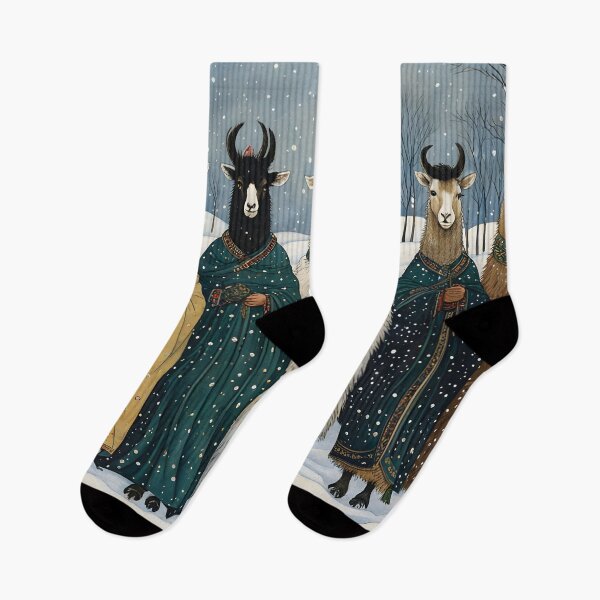 Item preview, Llamas celebrating Christmas, funny Christmas design designed and sold by Mauswohn.