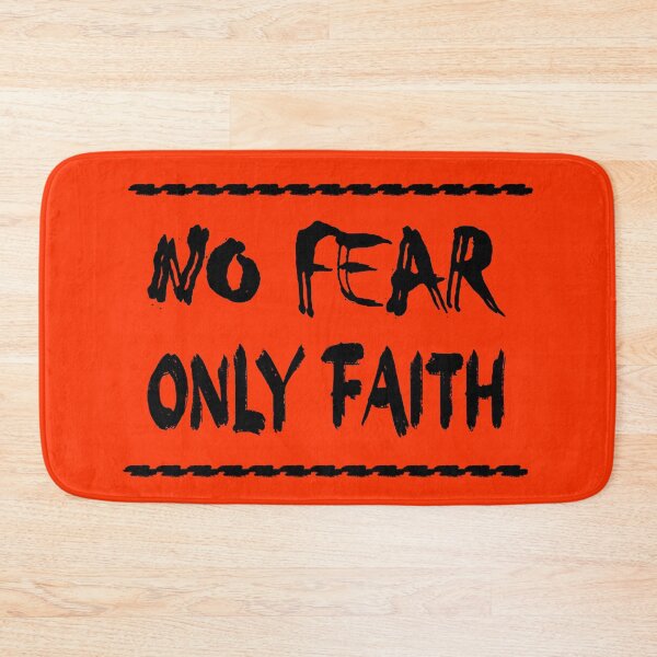 Item preview, No Fear - Only Faith - alternate for faith over fear - Bold Christian Faith Apparel - black text based typography design designed and sold by ZechJohnRB.