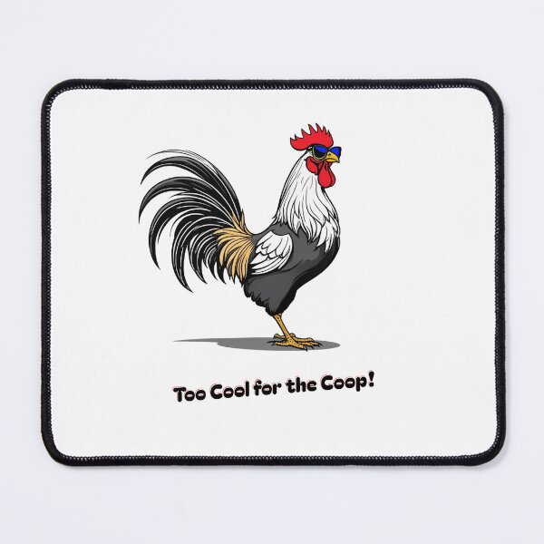 Item preview, Proud Rooster with Sunglasses "Too Cool for the Coop!" Funny Farm Design designed and sold by UrbanPopDesigns.