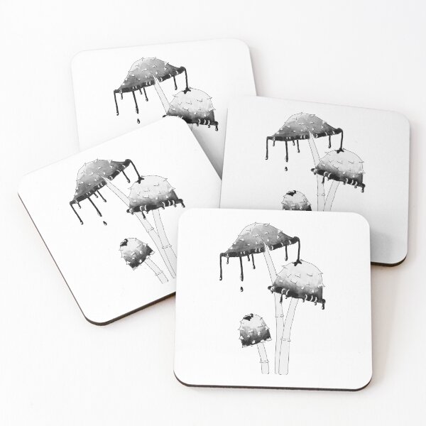 Item preview, Inky Cap Mushrooms designed and sold by LittleClayFrog.
