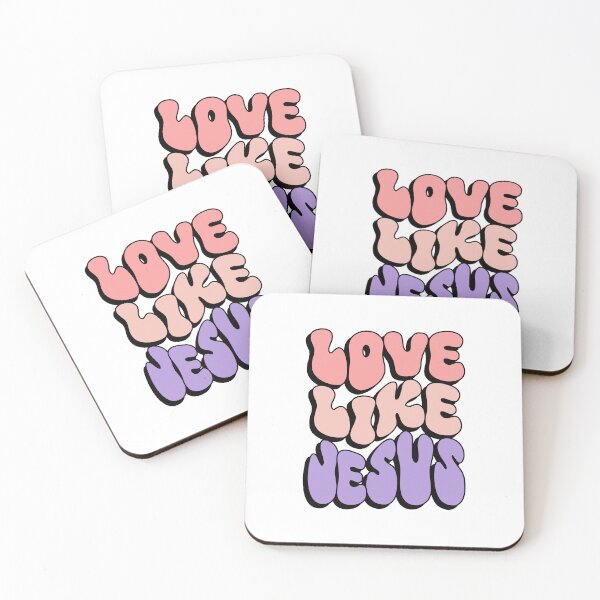 Aperçu de l'œuvre Love Like Jesus Christian Retro Groovy créée et vendue par Lillyamstronger.