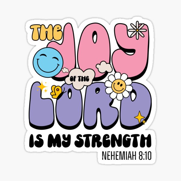 Item preview, The Joy of the Lord Is My Strength Christian Retro Groovy designed and sold by Lillyamstronger.
