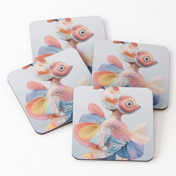 Item preview, "Surreal Ocean Fashion: Sail Fabric and Fish Scales" designed and sold by MacroArtHub.