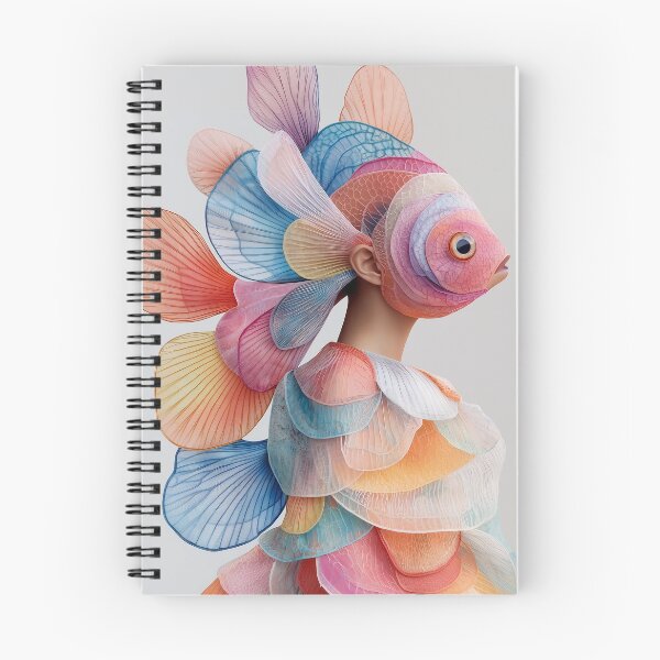 Item preview, "Fish-Inspired Couture: Bright Iridescent Masterpiece" designed and sold by MacroArtHub.