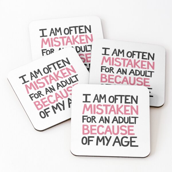 Item preview, Mistaken for an Adult, funnyfits70, Humor, Funny,  designed and sold by FunnyFits70.