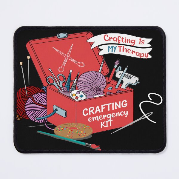 Item preview, Funny Crafting Is My Therapy Word Pun designed and sold by Cute & Sassy Custom Gifting Boutiques.