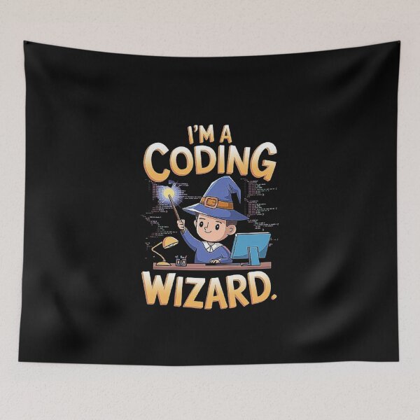 Item preview, I’m a Coding Wizard – Fun and Creative Programmer Illustratio designed and sold by love3617.