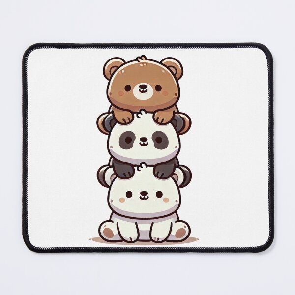 Item preview, Stacked Cute Bears and Panda Illustration designed and sold by Little Care Studio.