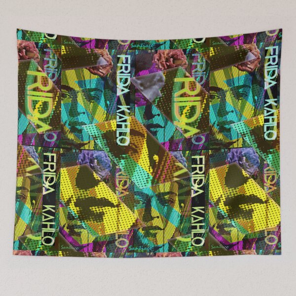 Item preview, At the Beach with Frida Portrait (Four Faces - 2) designed and sold by Jorge Santiago Jiménez.