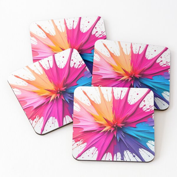 Item preview, Vibrant Abstract Starburst with Peach, Lavender, Charcoal, and Magenta Streaks designed and sold by PixelParinda.