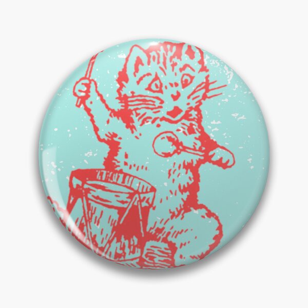 Item preview, Postcard Records cat - red and teal flatstock designed and sold by April Showers.