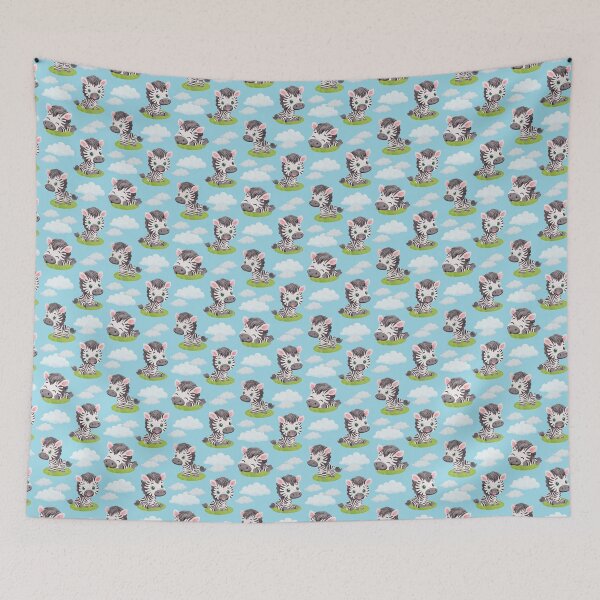 Item preview, Zebra watercolor pattern - AA0073D designed and sold by LionsHut.
