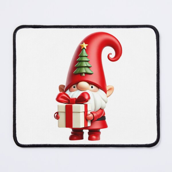Item preview, Adorable Christmas Gnome Holding a Gift Box designed and sold by Little Care Studio.
