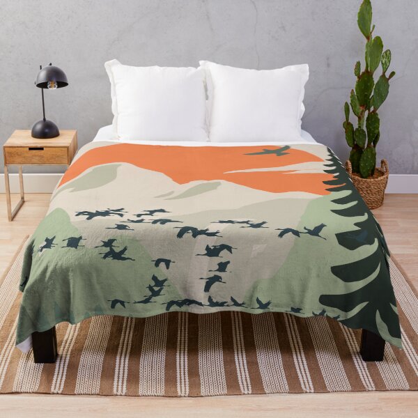 Item preview, Serene Mountain Camping with Flying Birds designed and sold by mozizy.