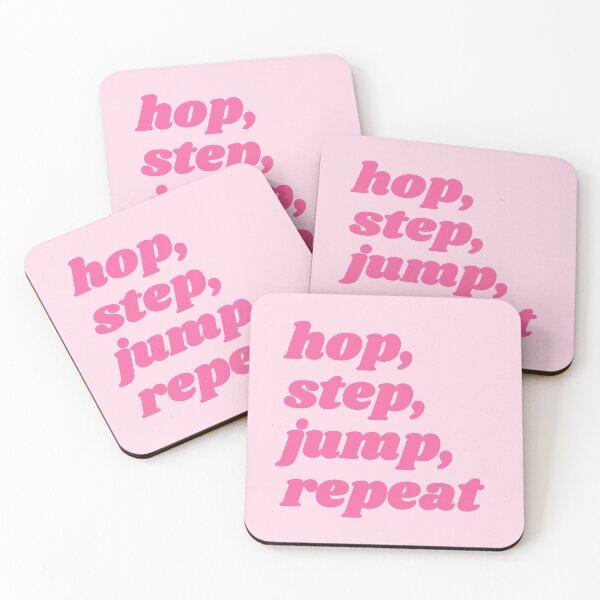 Item preview, Hop, step, jump, repeat - pink triple jump quote designed and sold by Cre8iveCat.