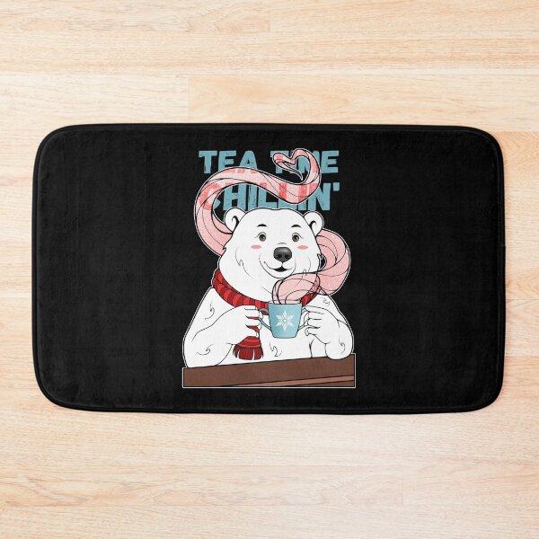 Item preview, Kawaii Polar Bear Tea Time Chillin' designed and sold by ObsidianDaz.