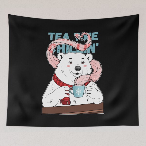 Item preview, Kawaii Polar Bear Tea Time Chillin' designed and sold by ObsidianDaz.