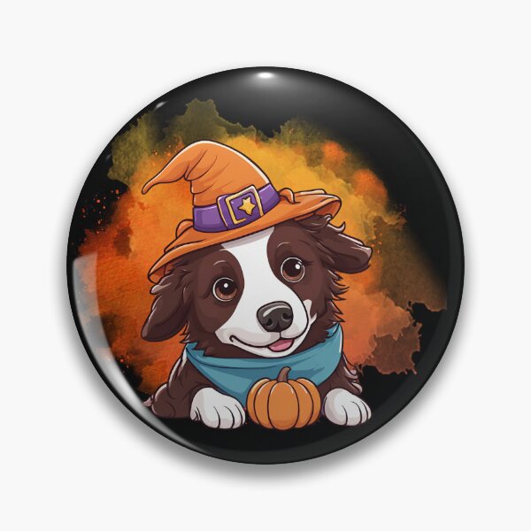 Item preview, Chocolate Border Collie Halloween Wizard Dog – Magical Chocolate Border Collie in Wizard Costume for Halloween designed and sold by GoodyPaws.