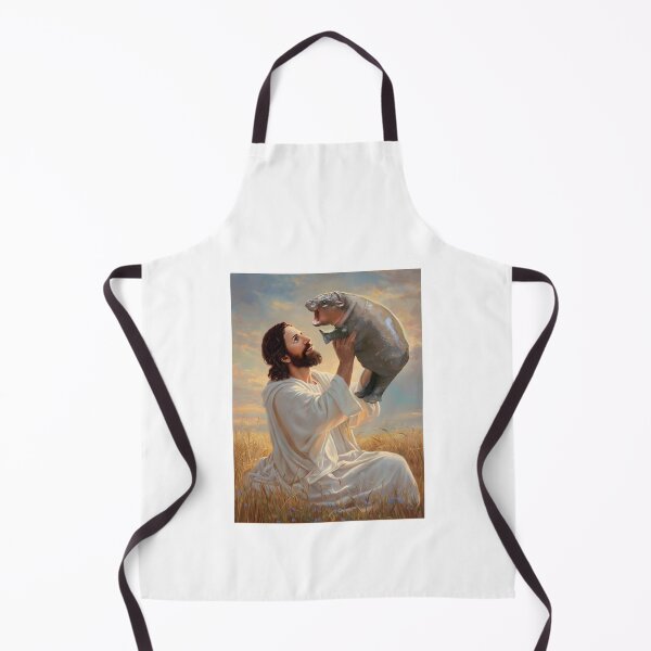 Item preview, Jesus Holding Up Moo Deng designed and sold by CreatureHouse95.