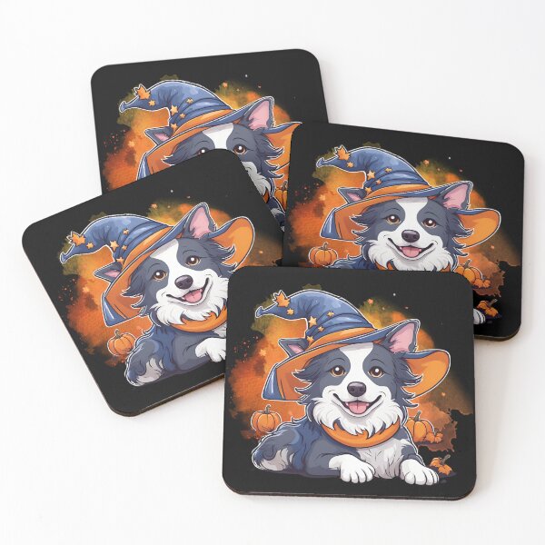 Item preview, Grey Border Collie Halloween Wizard Dog – Mystical Grey Border Collie in Wizard Costume for Halloween designed and sold by GoodyPaws.