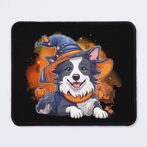 Item preview, Grey Border Collie Halloween Wizard Dog – Mystical Grey Border Collie in Wizard Costume for Halloween designed and sold by GoodyPaws.