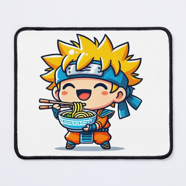 Item preview, Chibi Ninja Eating Ramen Cartoon designed and sold by Little Care Studio.
